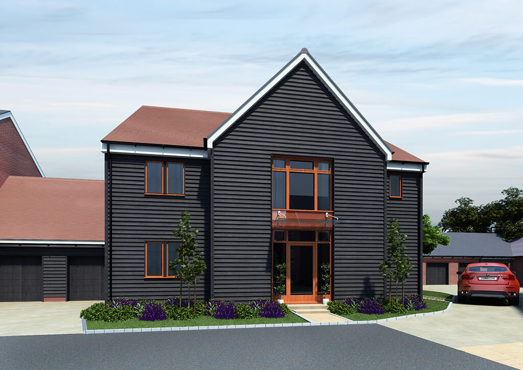New build house 3d CGI for planning